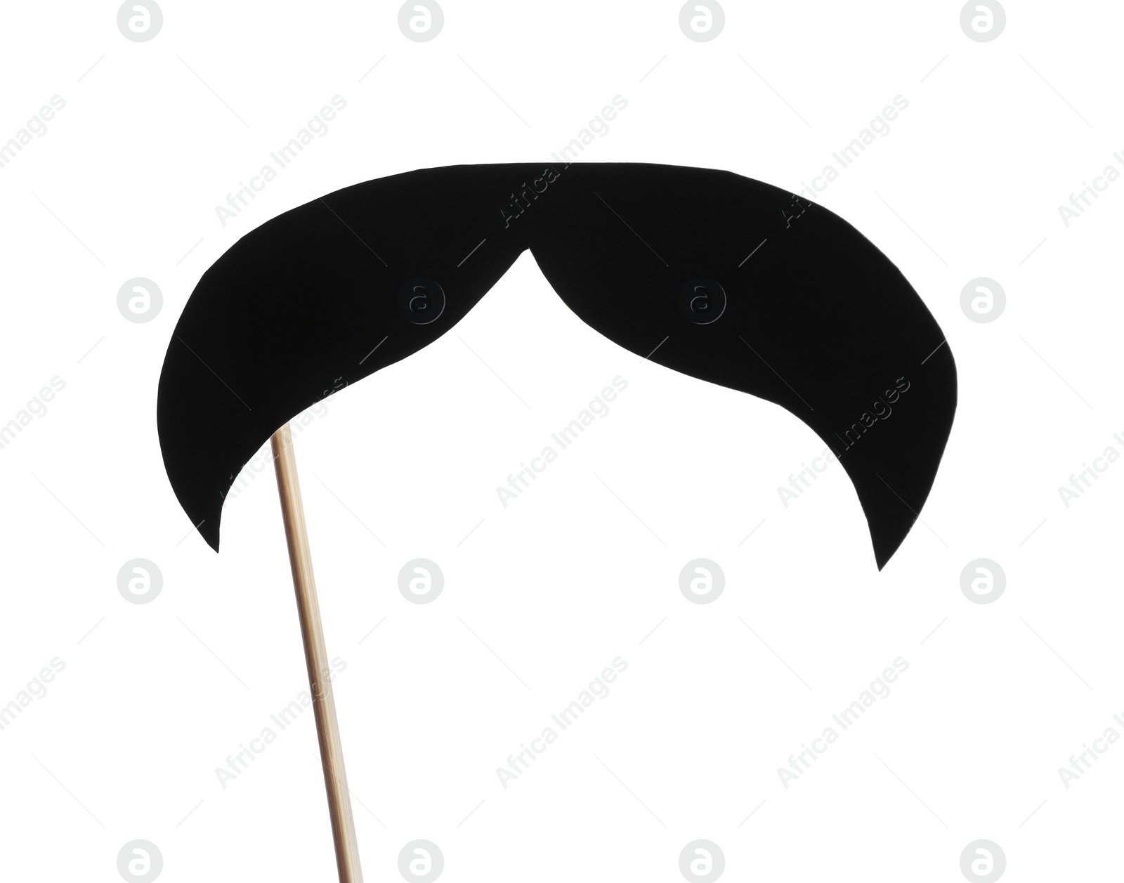 Photo of Fake paper mustache party prop against white background