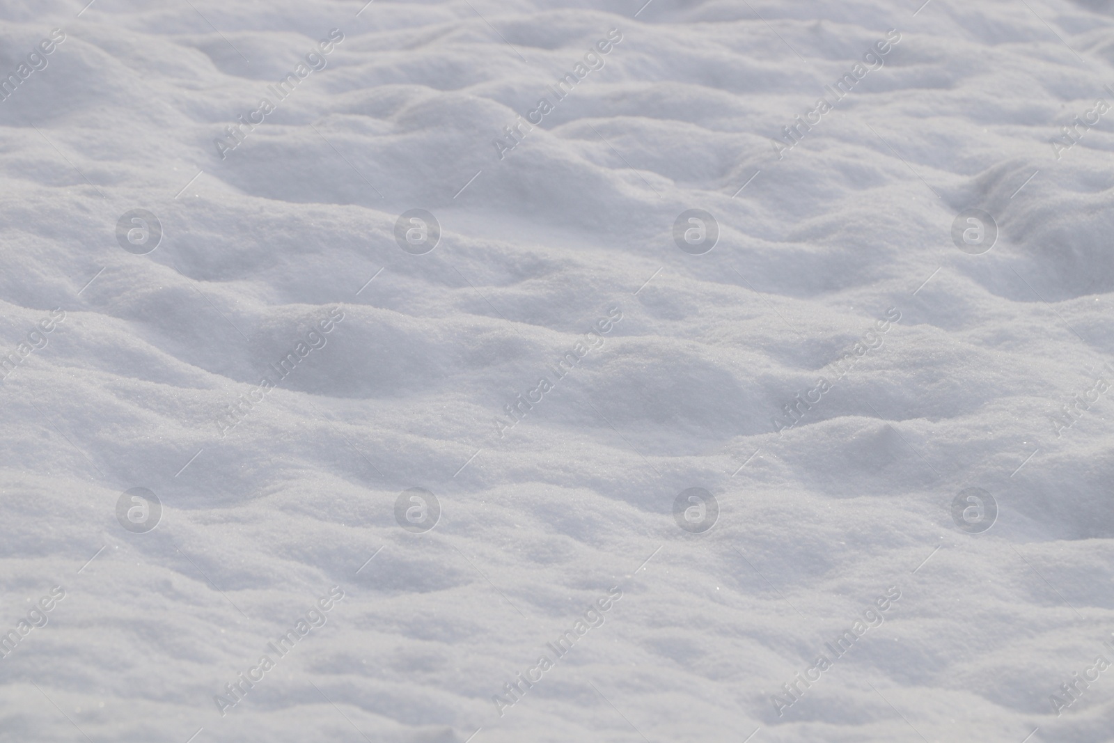 Photo of Beautiful snow as background, closeup. Winter weather