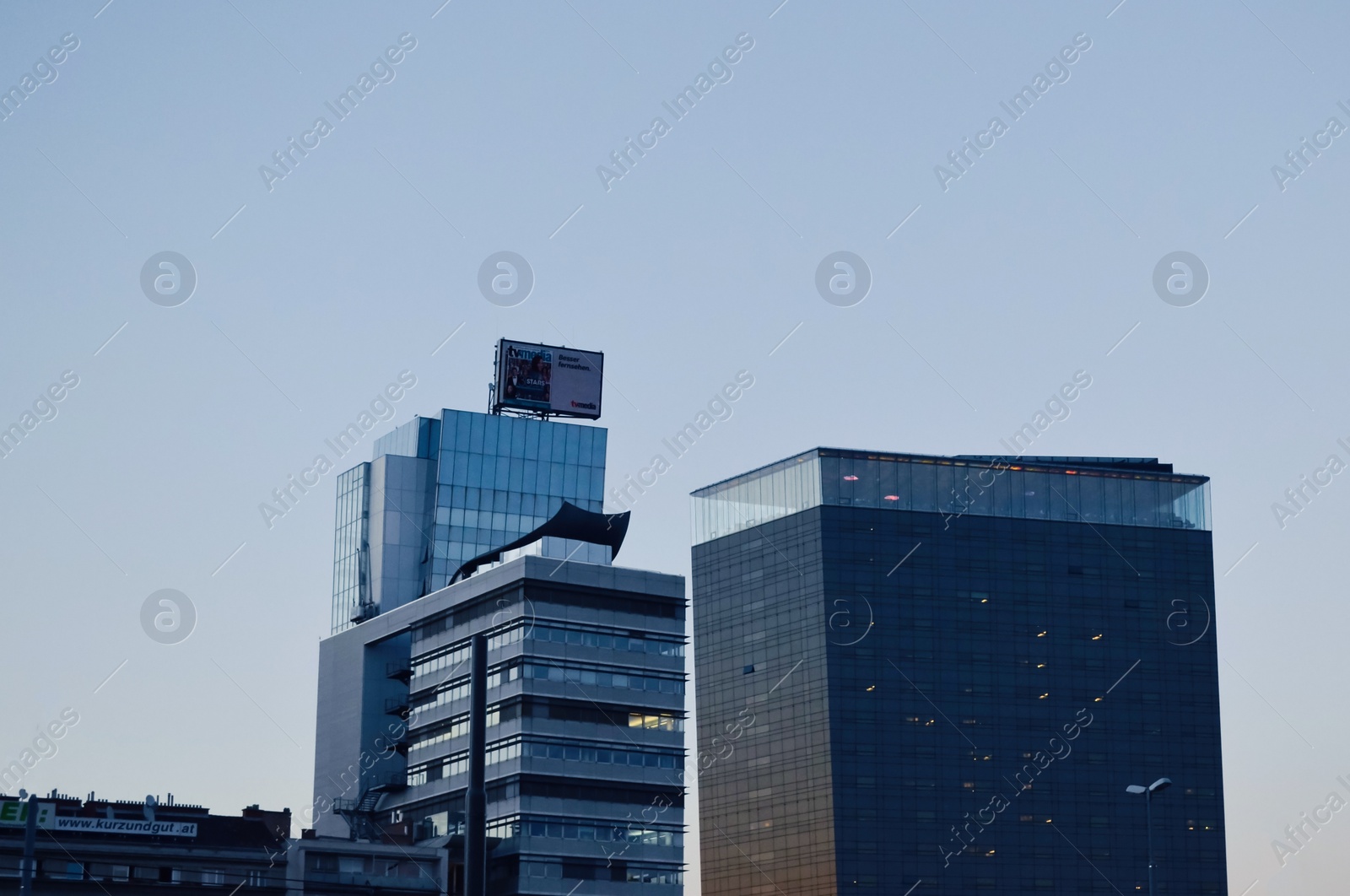 Photo of Vienna, Austria - June 20, 2018: View of modern city buildings against sky