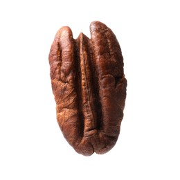 Photo of One tasty pecan nut isolated on white