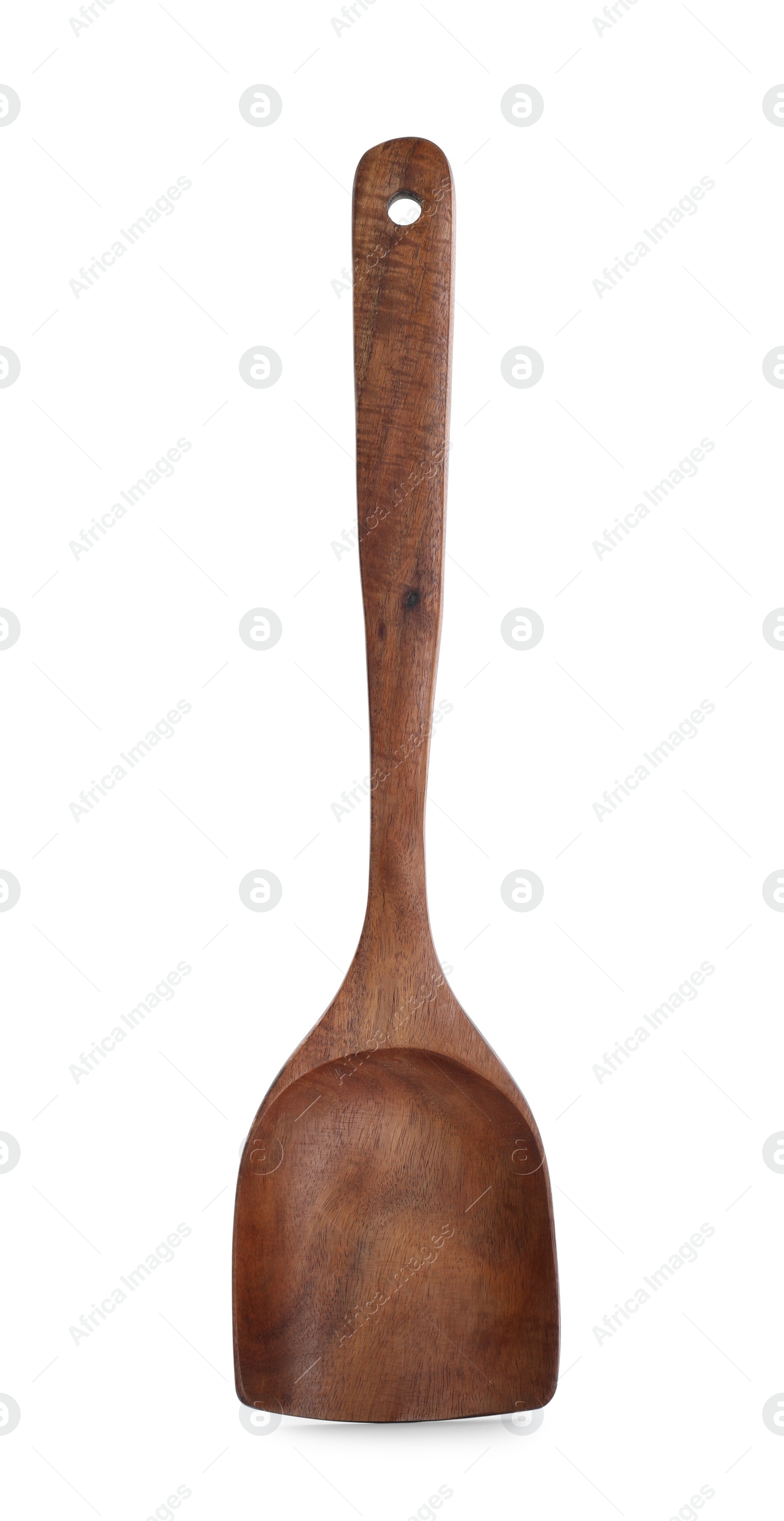 Photo of Wooden spoon isolated on white. Kitchen utensil