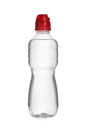 Plastic bottle of pure water isolated on white