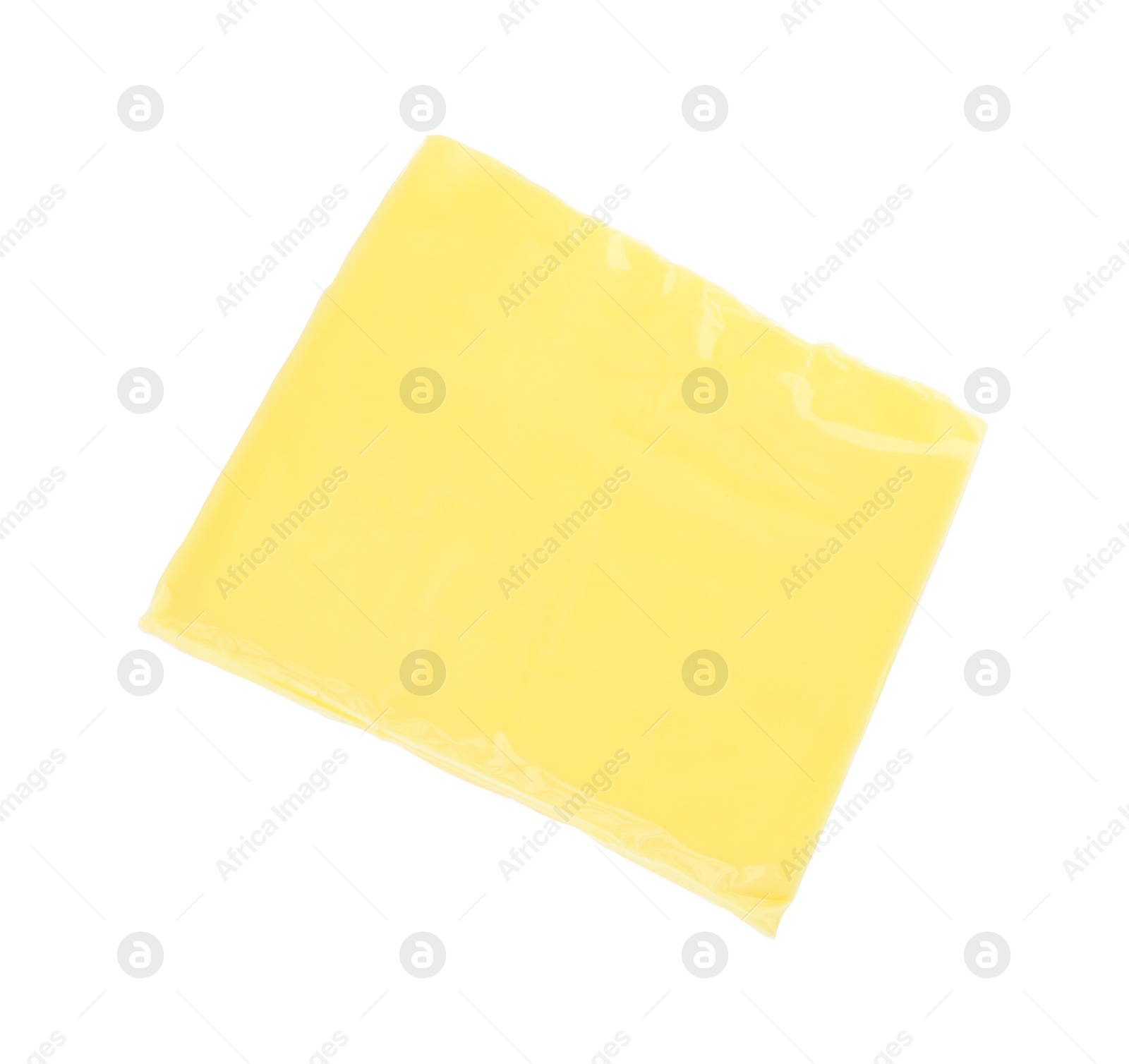 Photo of Slice of cheese for burger isolated on white