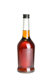 Bottle of scotch whiskey on white background