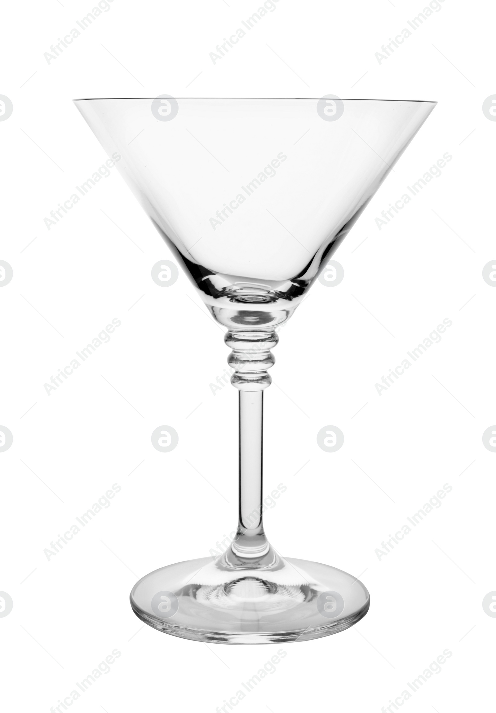 Photo of Clean empty martini glass isolated on white