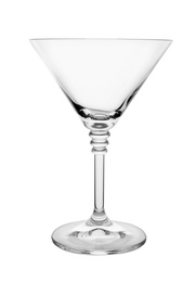 Photo of Clean empty martini glass isolated on white