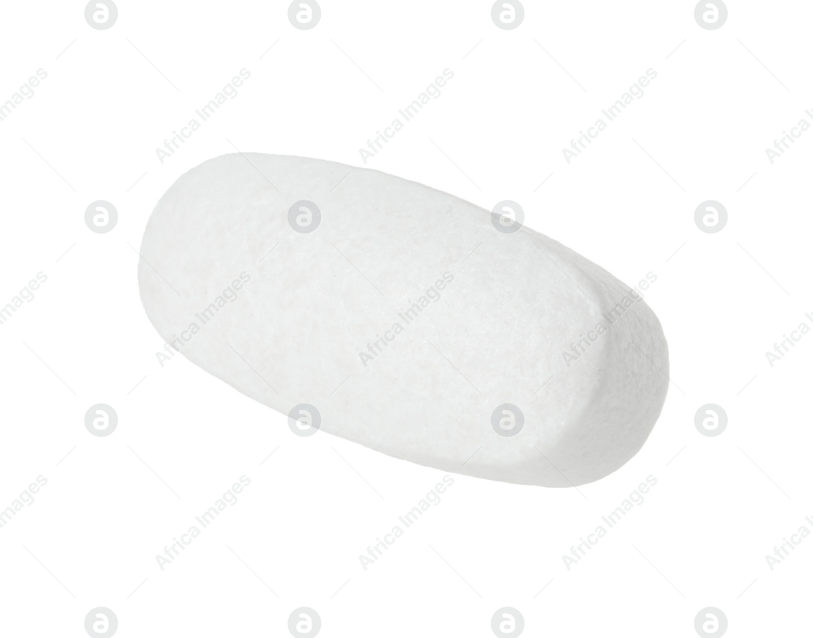 Photo of One vitamin pill isolated on white. Health supplement