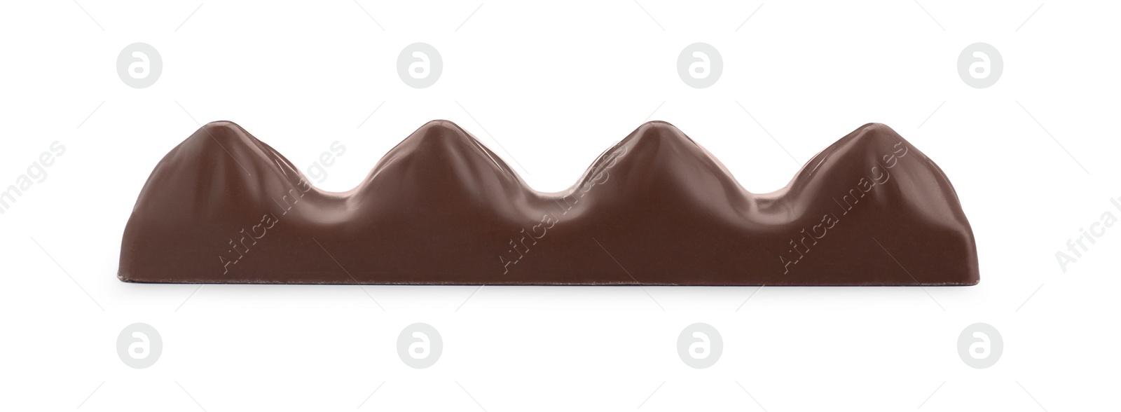 Photo of Sweet tasty chocolate bar isolated on white