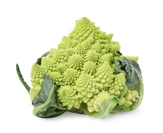 Fresh raw Romanesco broccoli isolated on white
