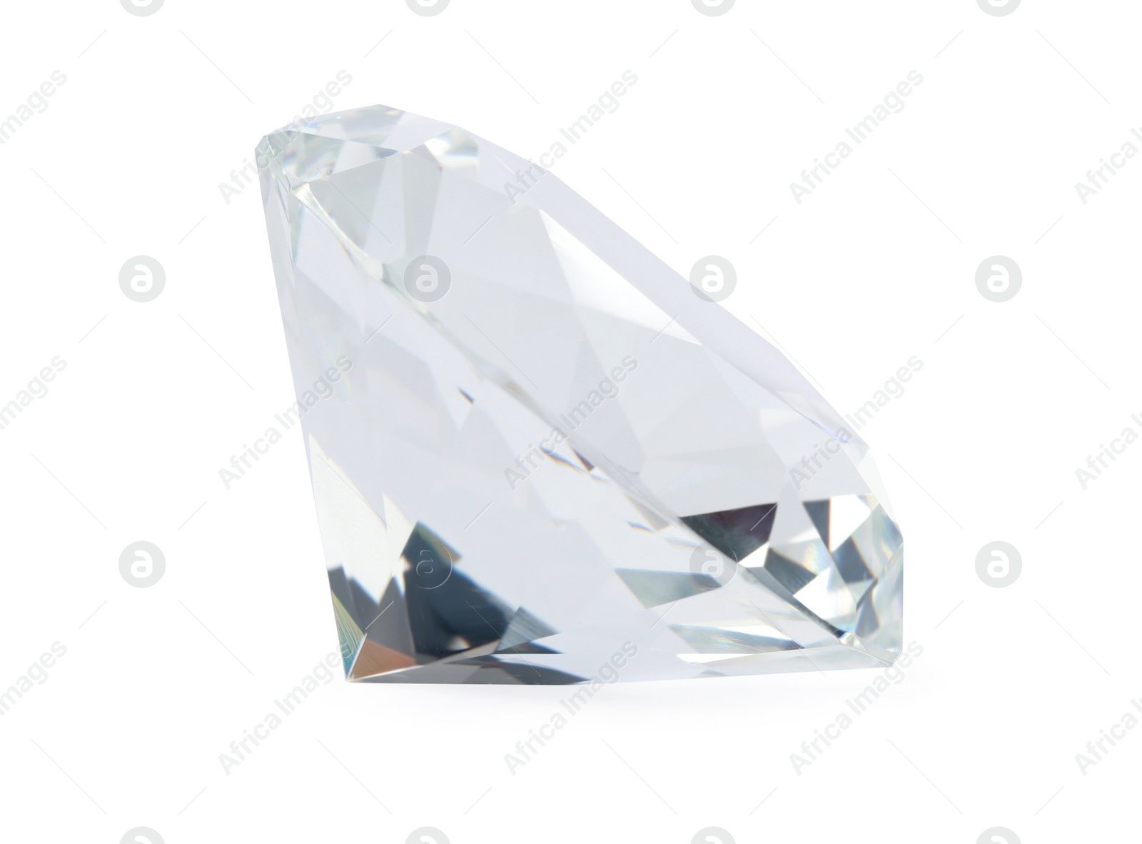 Photo of Beautiful dazzling diamond isolated on white. Precious gemstone