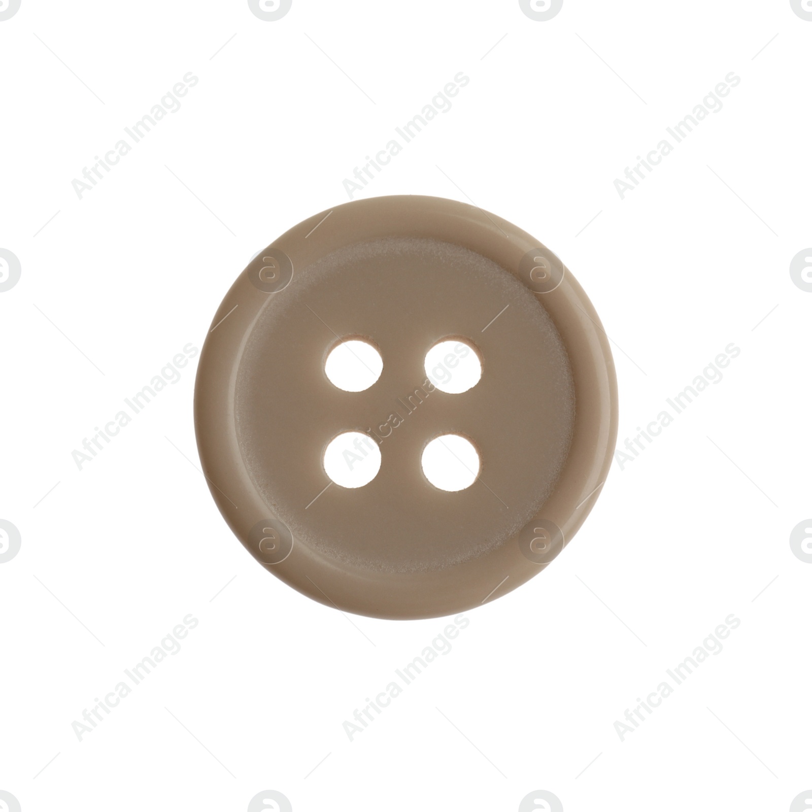 Photo of Grey plastic sewing button isolated on white