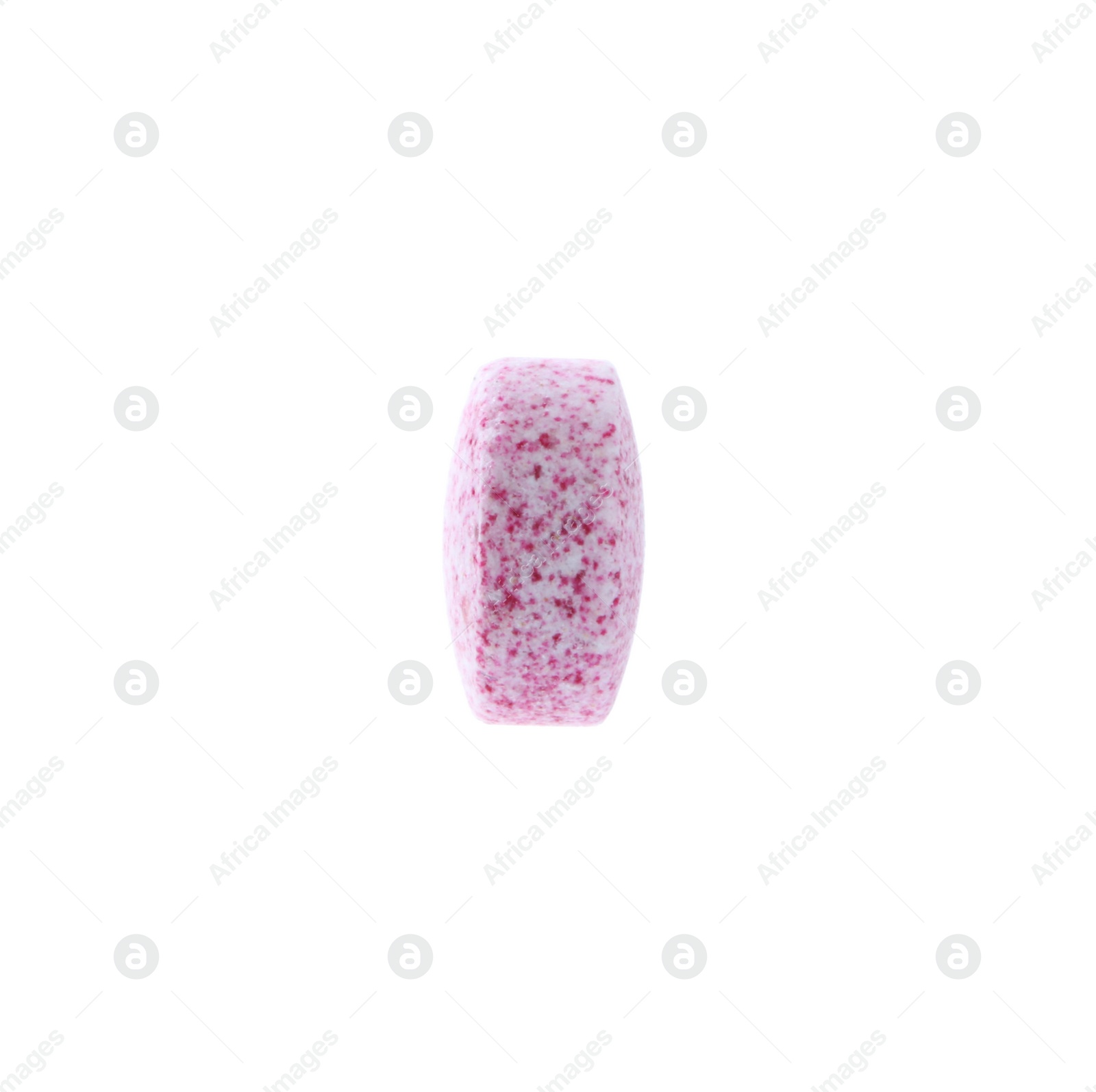 Photo of One vitamin pill isolated on white. Health supplement