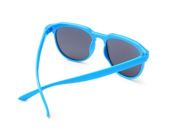 Photo of Stylish sunglasses isolated on white. Modern accessory