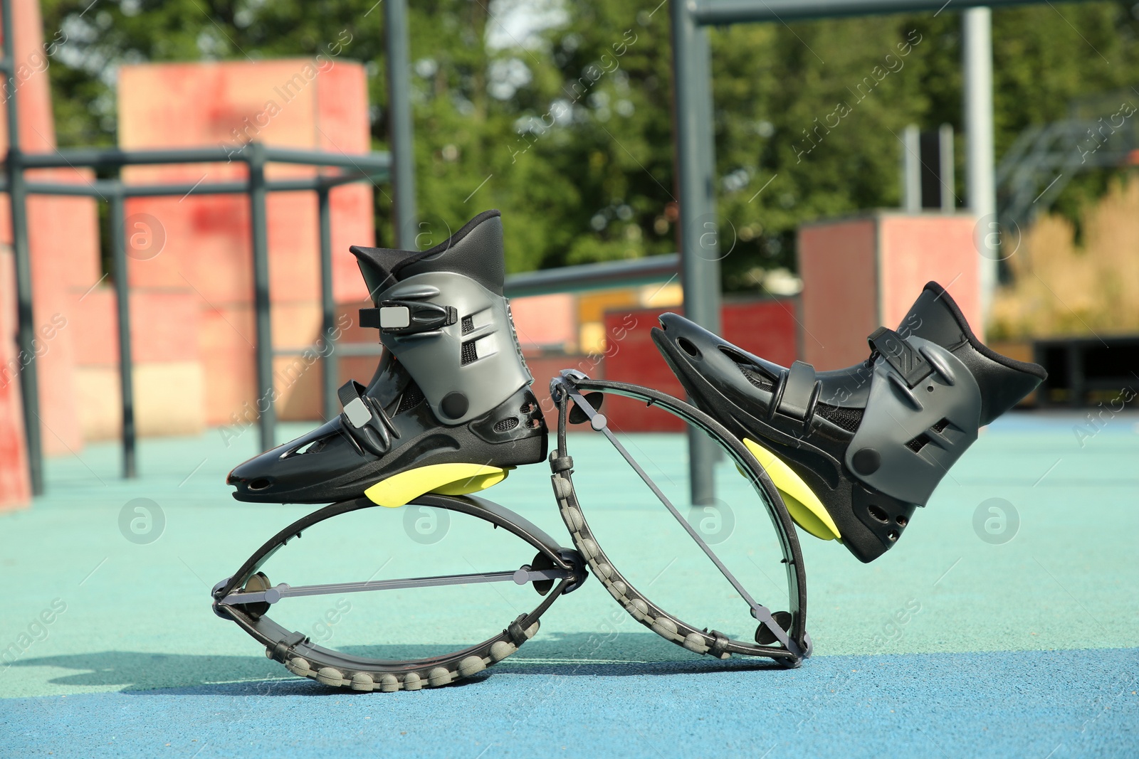 Photo of Stylish kangoo jumping boots in workout park