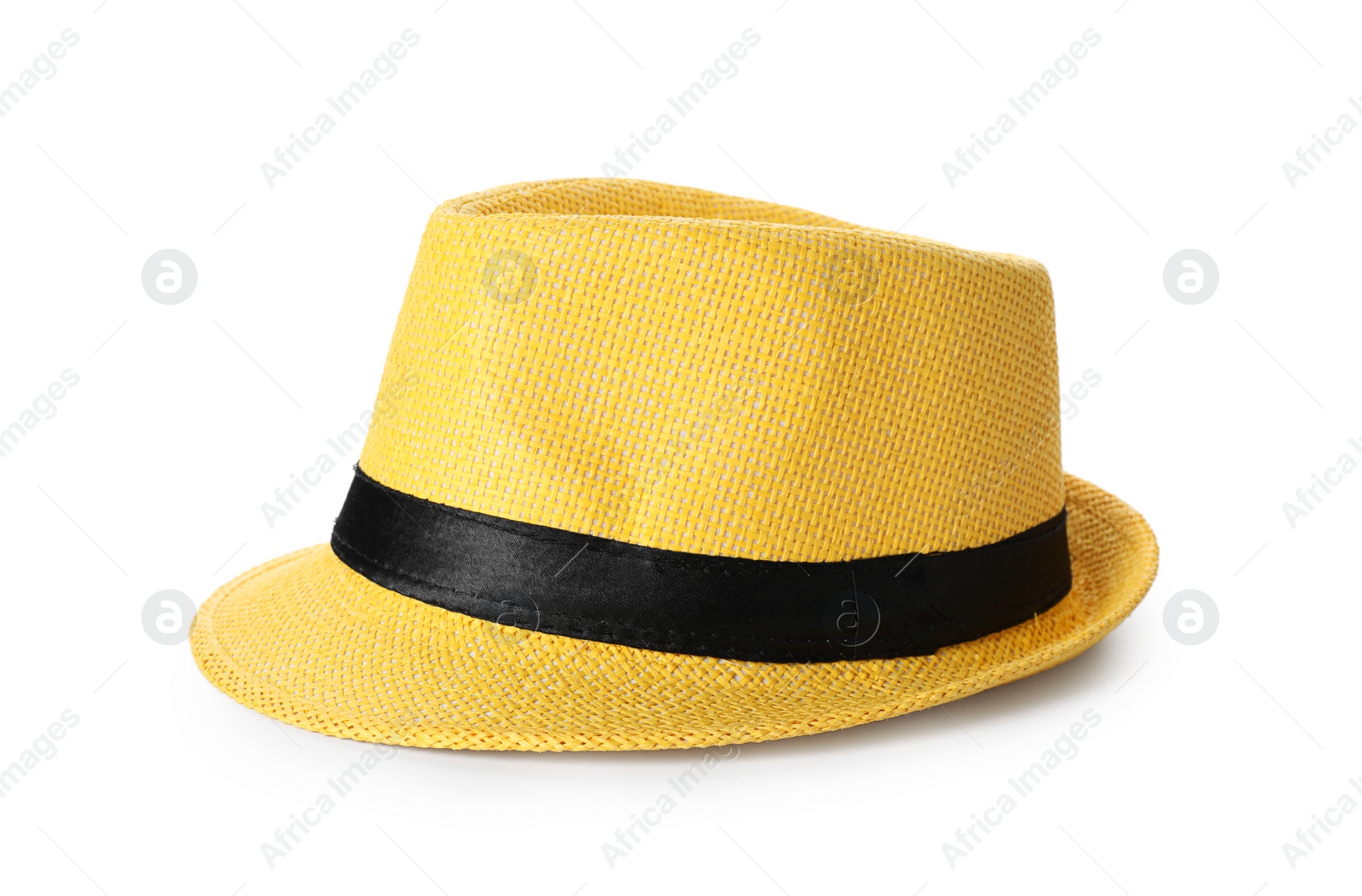 Photo of Summer hat on white background. Beach object