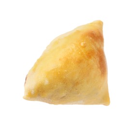 Photo of Tasty samosa with filling isolated on white