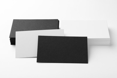 Business cards on white background. Mockup for design