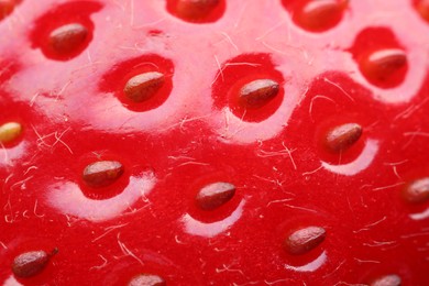 Macro photo of fresh strawberry as background