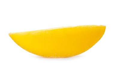 Photo of Fresh juicy mango slice isolated on white