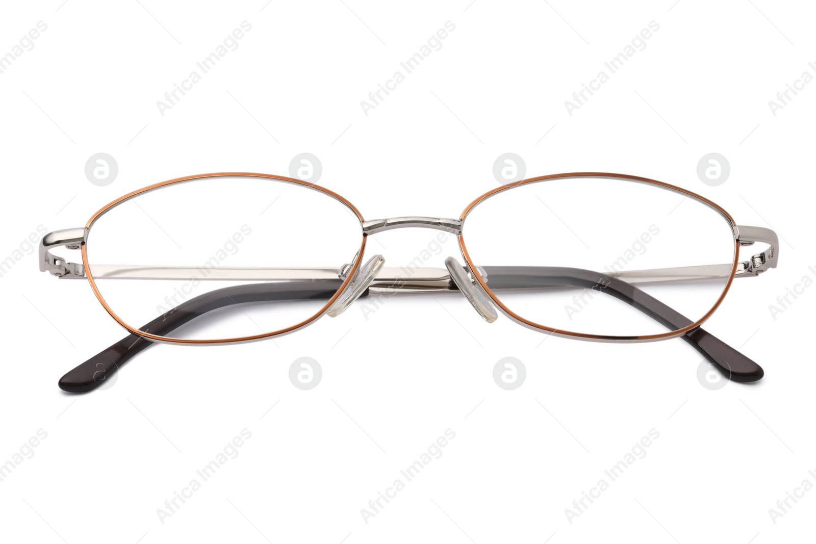 Photo of Stylish pair of glasses isolated on white