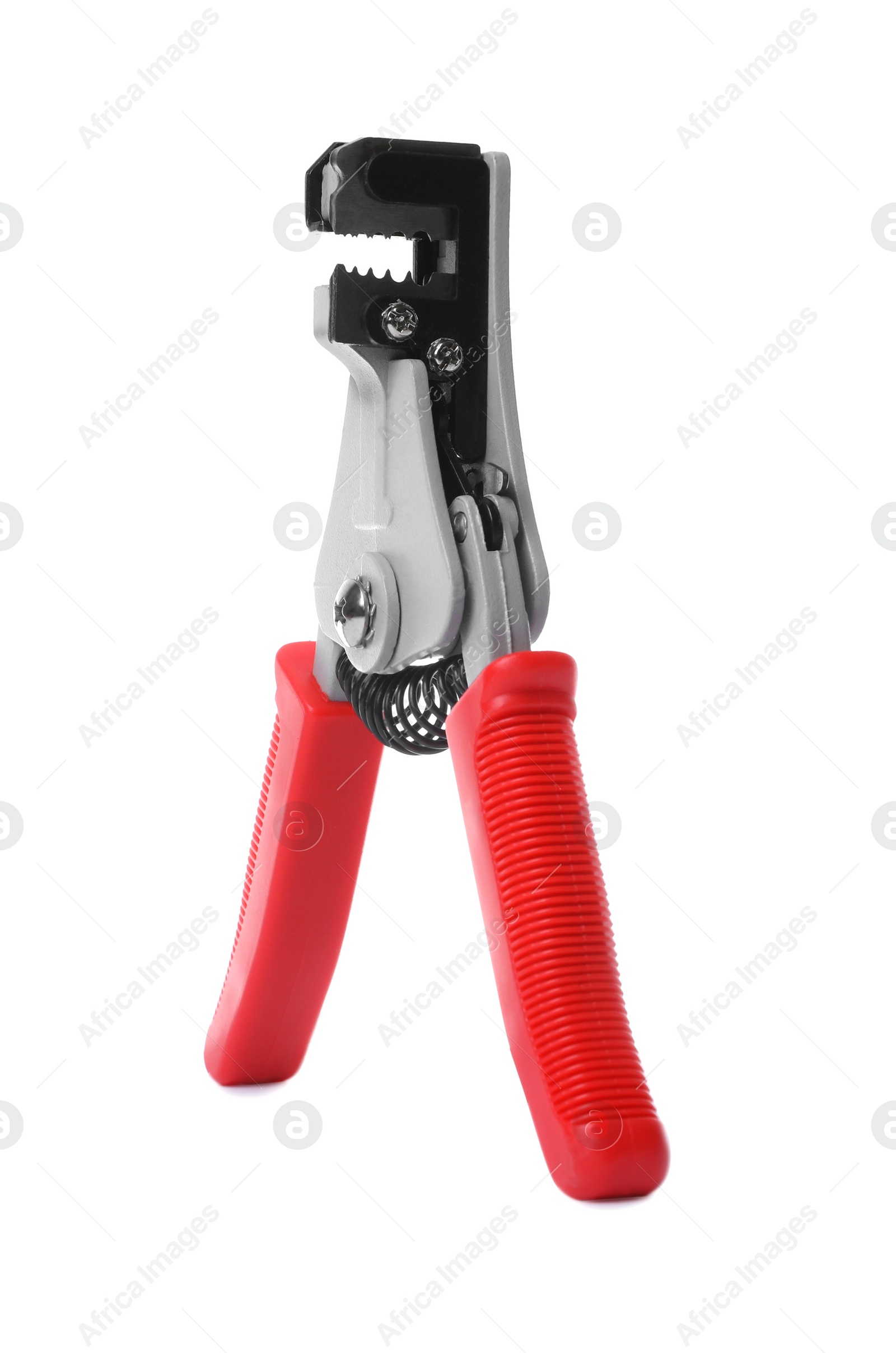 Photo of Cutters isolated on white. Wire stripping tool