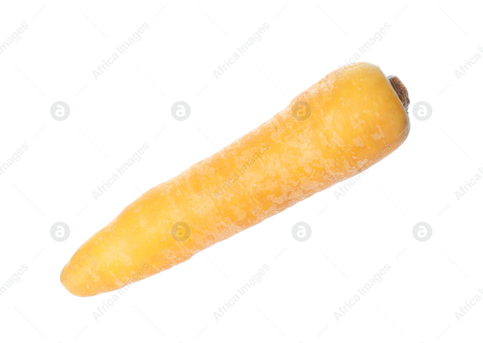 Photo of Fresh raw yellow carrot isolated on white