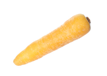 Photo of Fresh raw yellow carrot isolated on white