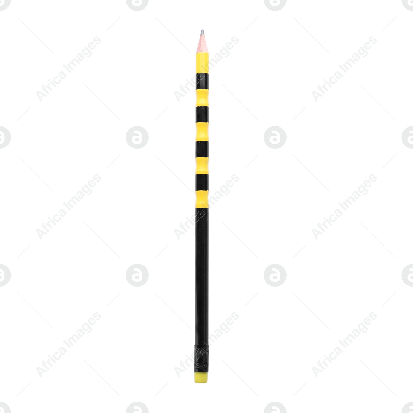 Photo of New pencil isolated on white. School stationery