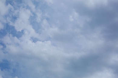 Photo of Beautiful blue sky covered with clouds as background