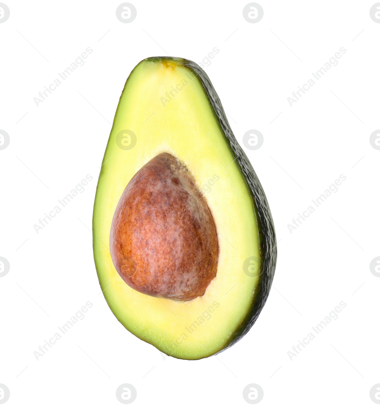 Photo of Half of ripe avocado isolated on white