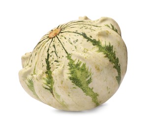 Photo of One fresh ripe pumpkin isolated on white