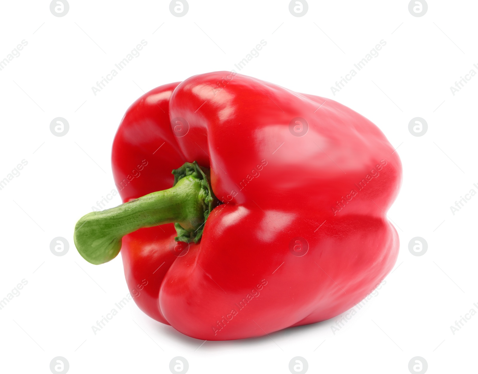 Photo of Ripe red bell pepper isolated on white