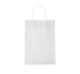 Blank paper bag on white background. Space for design