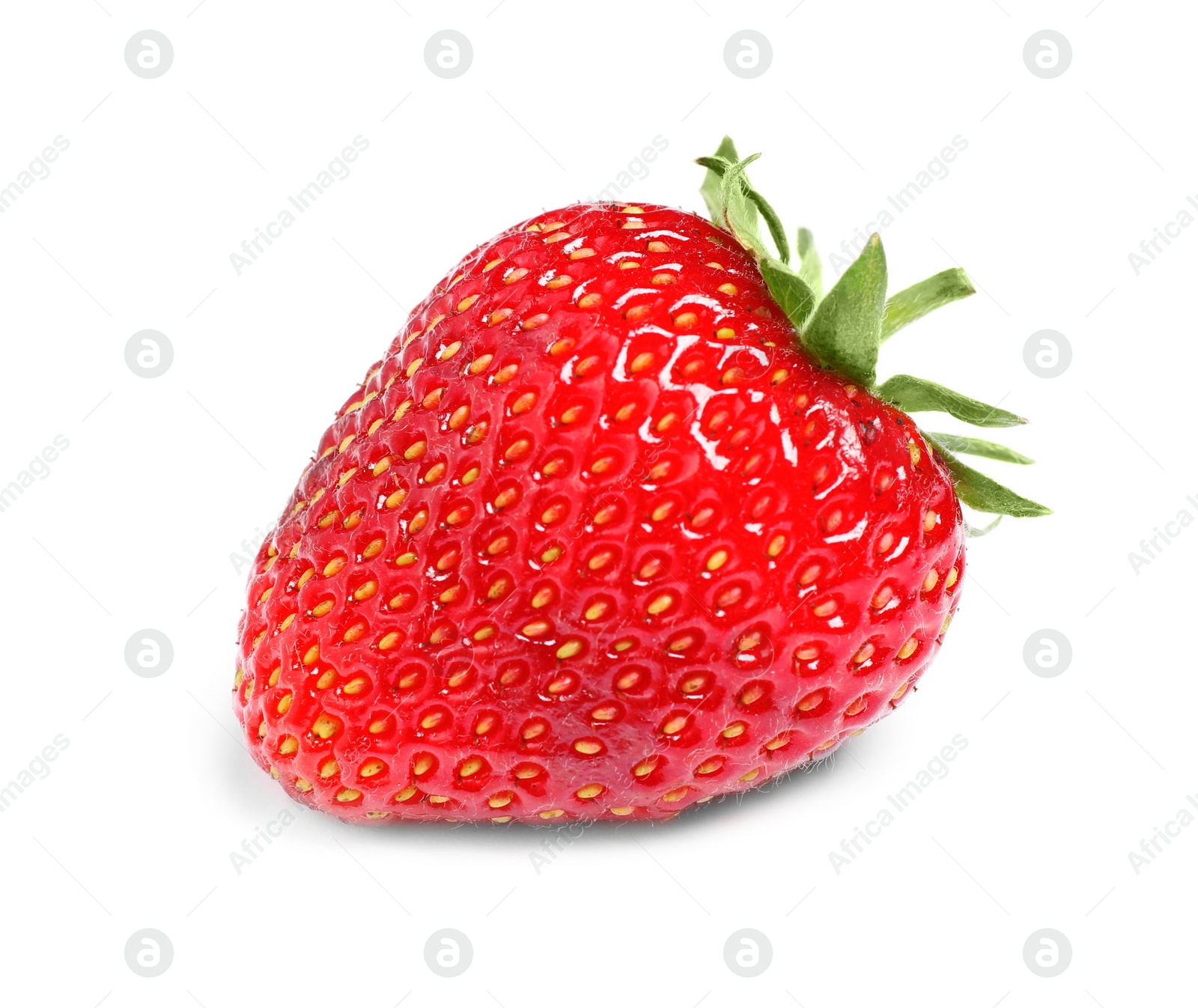 Photo of Delicious fresh ripe strawberry isolated on white