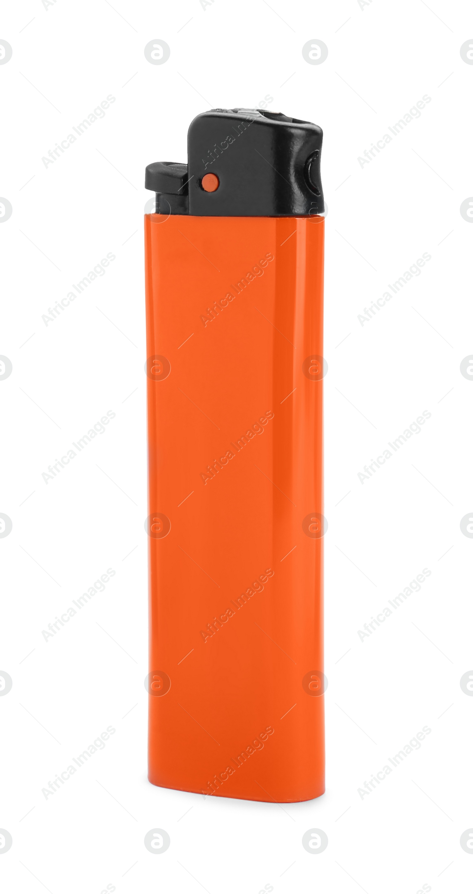 Photo of Stylish small pocket lighter isolated on white