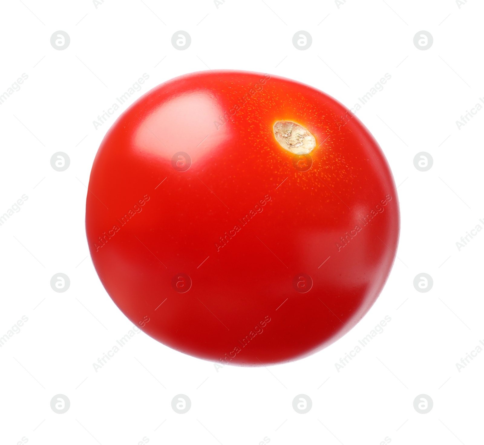 Photo of One fresh ripe tomato isolated on white