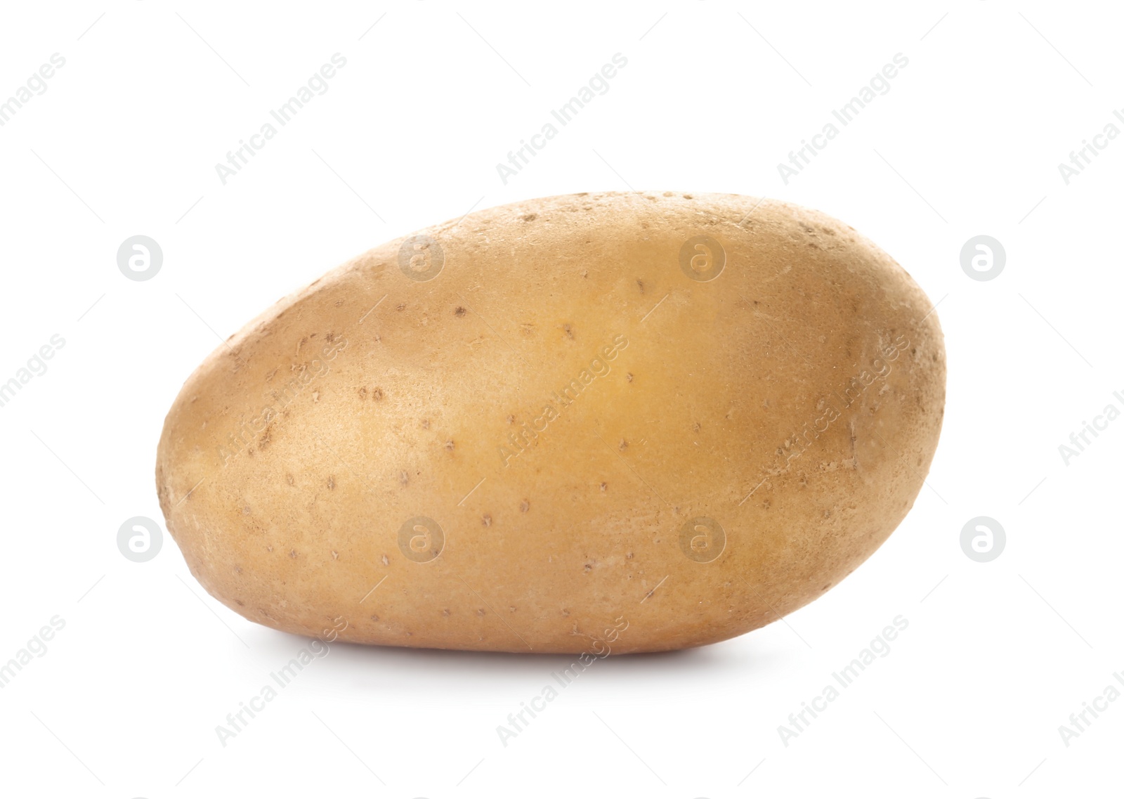 Photo of Fresh ripe organic potato on white background