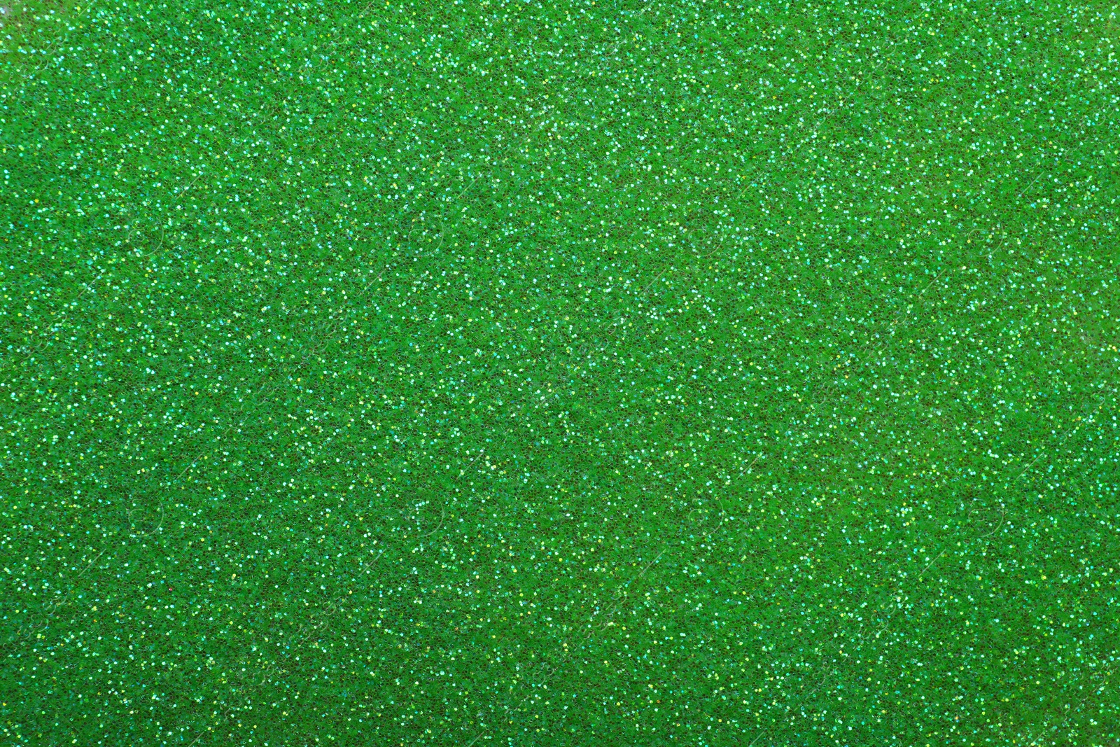 Image of St. Patrick day. Green glitter as background