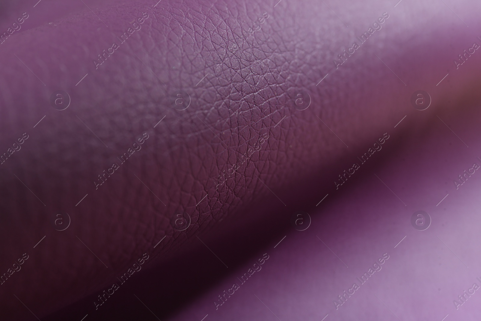 Photo of Beautiful purple leather as background, closeup view