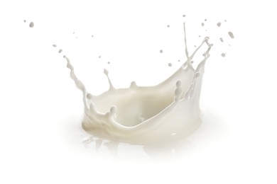 Splash of fresh milk isolated on white