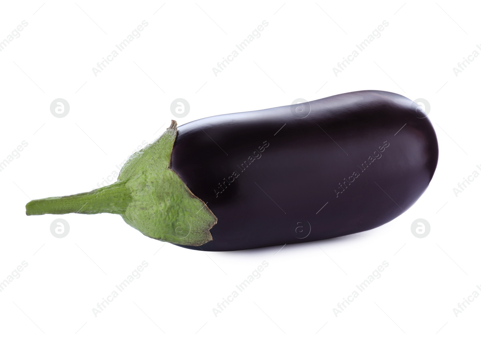 Photo of Fresh ripe purple eggplant isolated on white