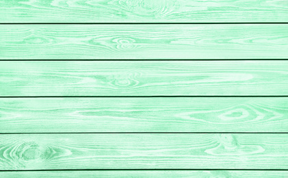 Texture of wooden surface as background. Image toned in mint color 