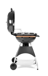 New modern barbecue grill on white background