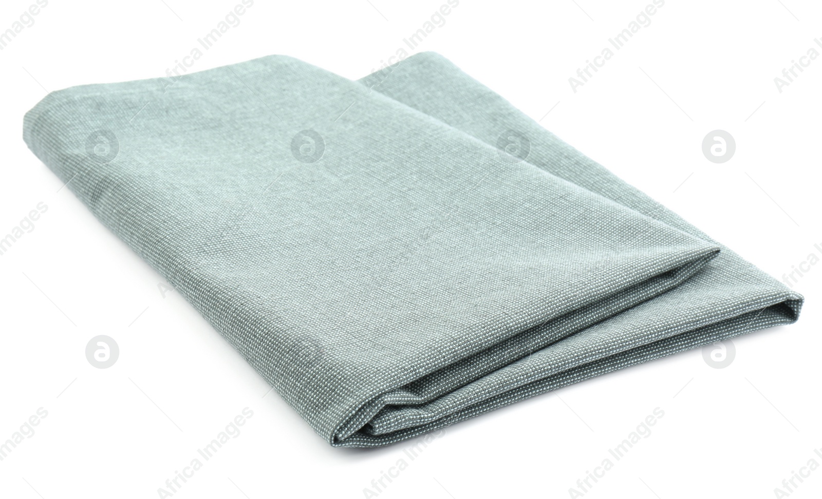 Photo of Light grey towel for kitchen isolated on white