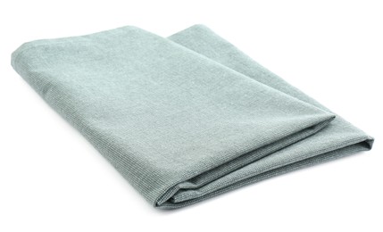 Light grey towel for kitchen isolated on white