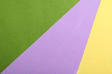 Photo of Colorful paper sheets as background, top view