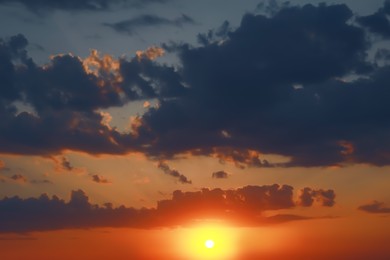 Photo of Picturesque view of beautiful sky with clouds at sunset