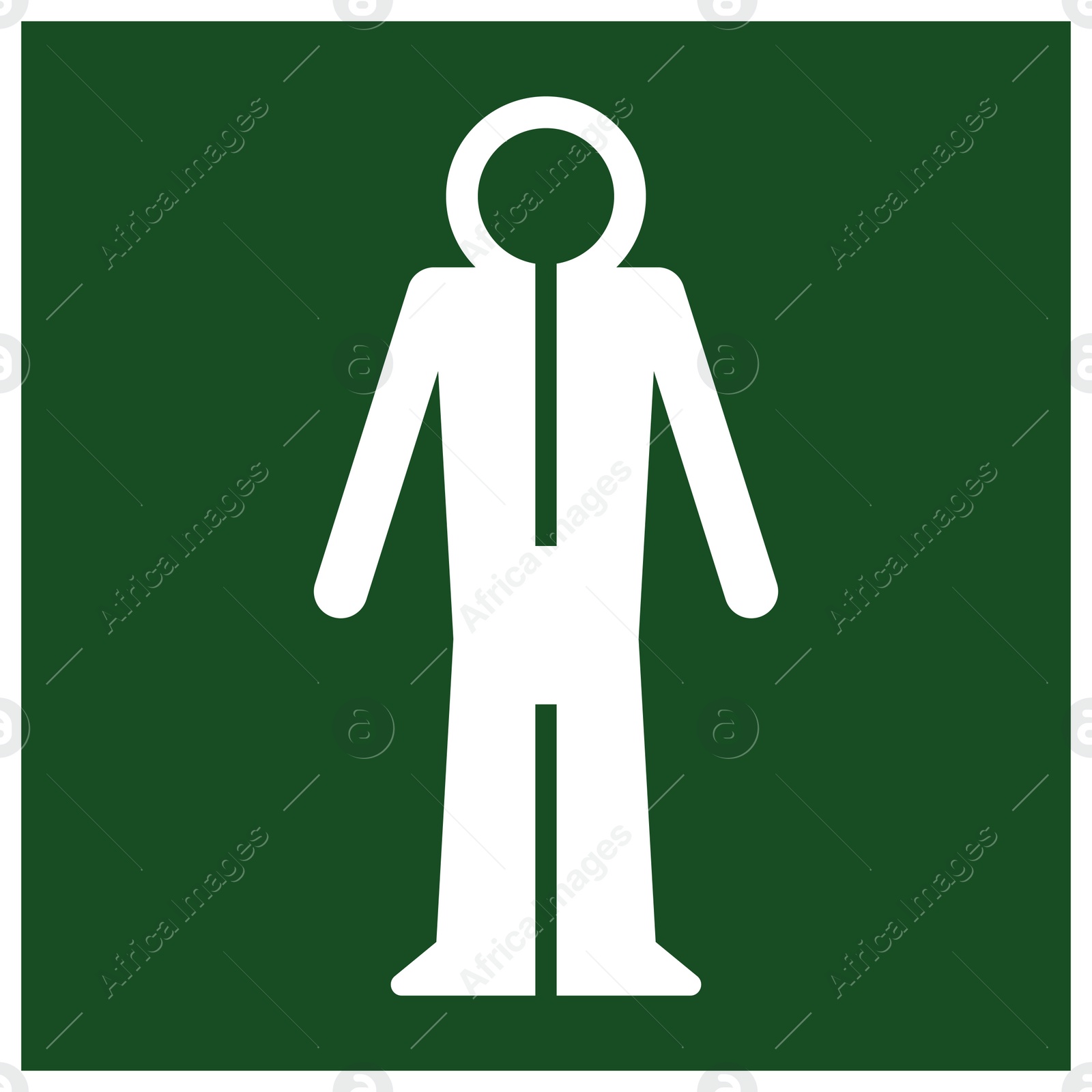 Image of International Maritime Organization (IMO) sign, illustration. Immersion suit