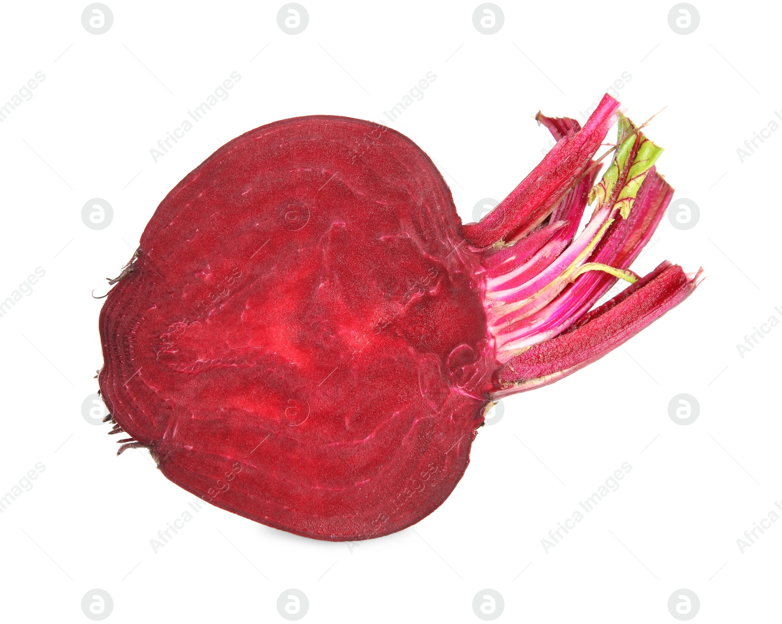 Photo of Half of fresh ripe beetroot isolated on white