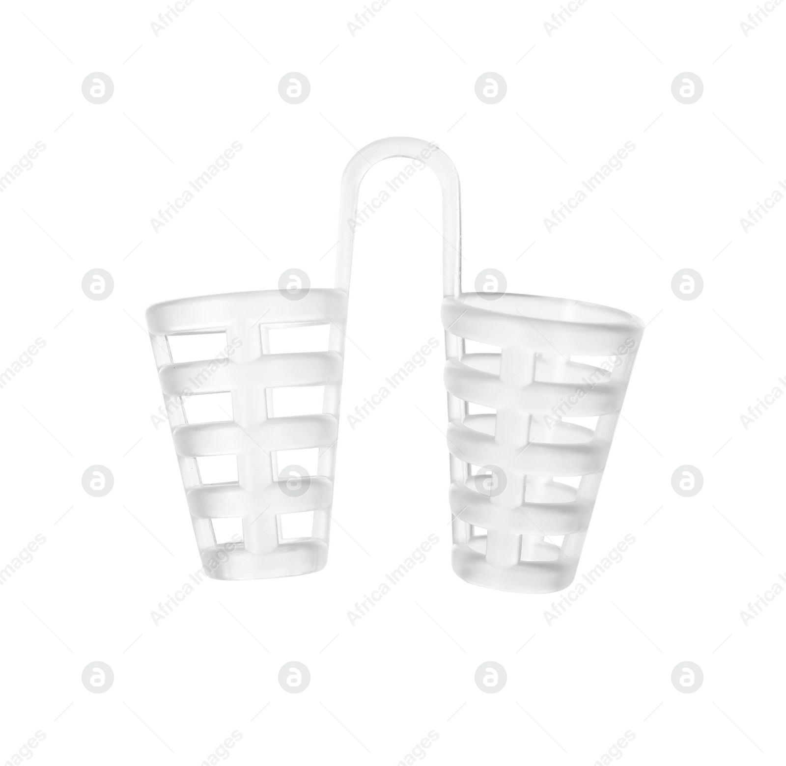 Photo of Anti-snoring device for nose isolated on white